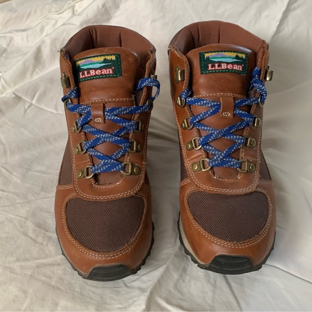 L.L. Bean Women’s  Katajin Tan and Blue hiking boots size 8